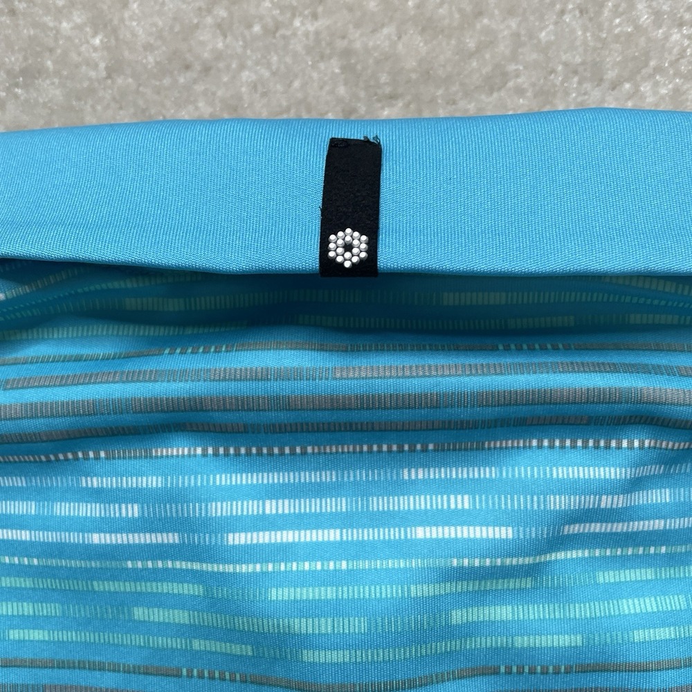 Puma Golf Sleeveless Top Blue Aqua Stripe Womens Large Active - Picture 6 of 8